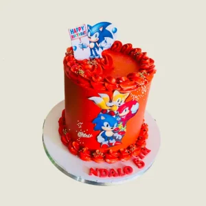 Kids Cartoon Character Cake - Sonic (Choc/Vanilla)