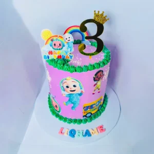 Kids Cartoon Character Cake - Coco Melon (Choc/Vanilla)