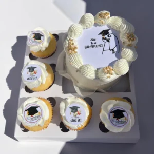 Mini Bento (Choc/Vanilla) White, Black & Gold Set (Hers)